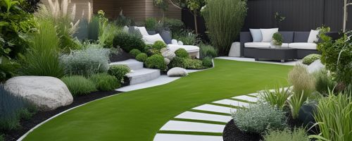 تنسيق حدائق منزلية بينبع - توزيع جلسات ومسارات وعشب