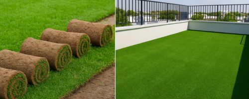 تنسيق حدائق منزلية بينبع - ثيل طبيعي وعشب صناعي