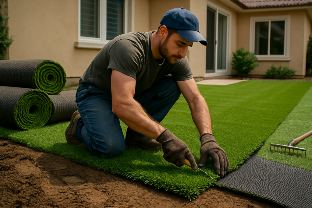 عشب صناعي تركيب عشب صناعي